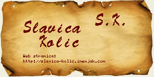 Slavica Kolić vizit kartica